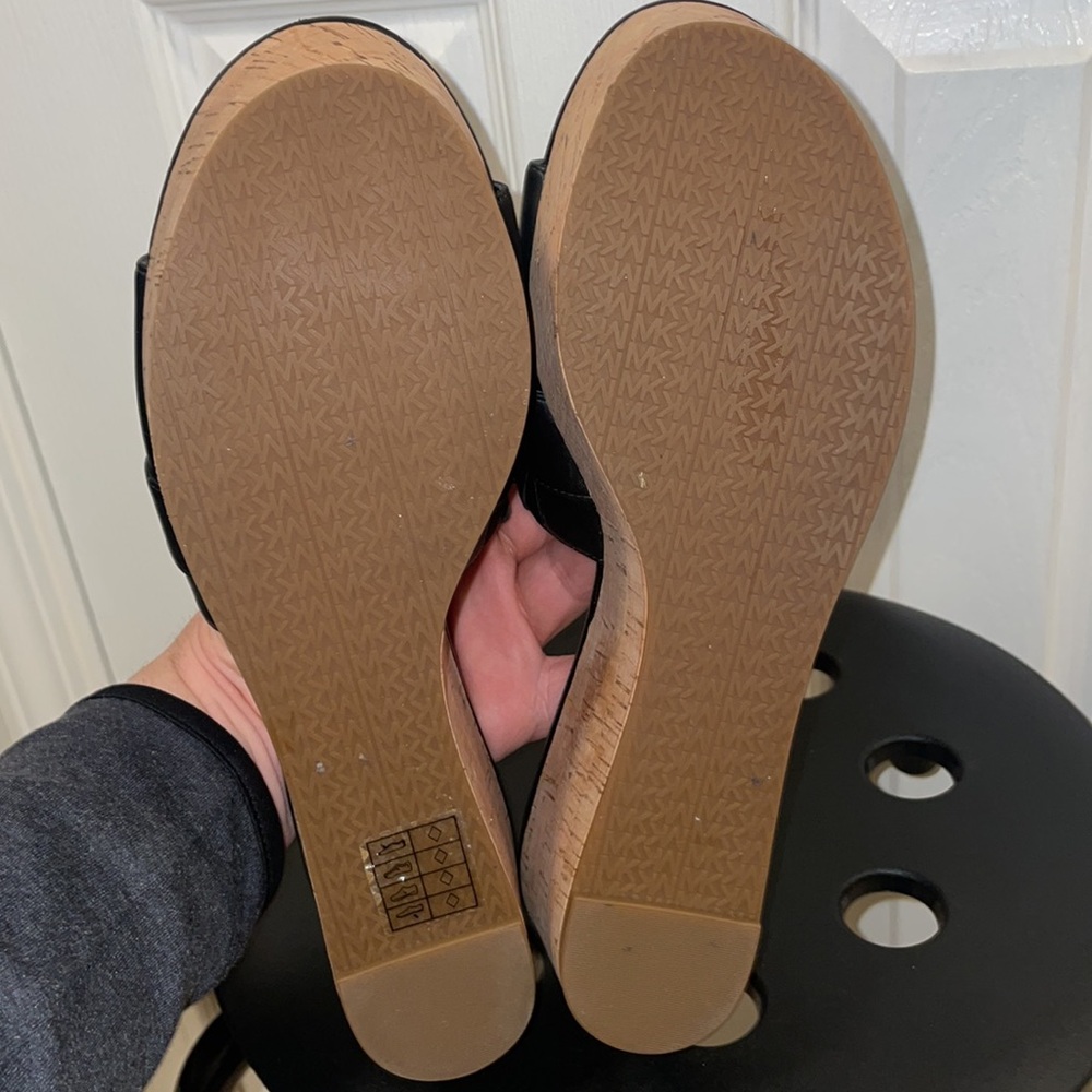 Michael Kors Black Wedge Sandals - Picture 6 of 6